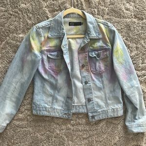 JET John eshaya tie dye denim jacket size small. Worn once